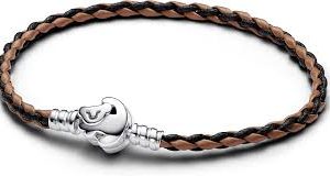 Pulsera de Cuero Marrón PANDORA 593361C01 - Estilo y Elegancia