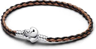 Pulsera de Cuero Marrón PANDORA 593361C01 - Estilo y Elegancia