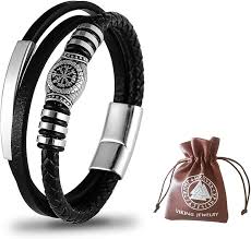 Brazalete Multicapa Inoxidable Magnético - Estilo Vikingos