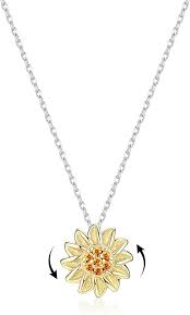 Collar Giratorio Colgante Margaritas - Elegancia Natural