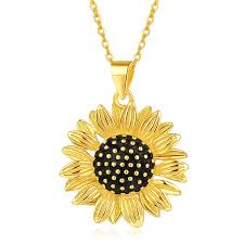 Collar Girasol Colgante Chapado para Celebraciones Especiales